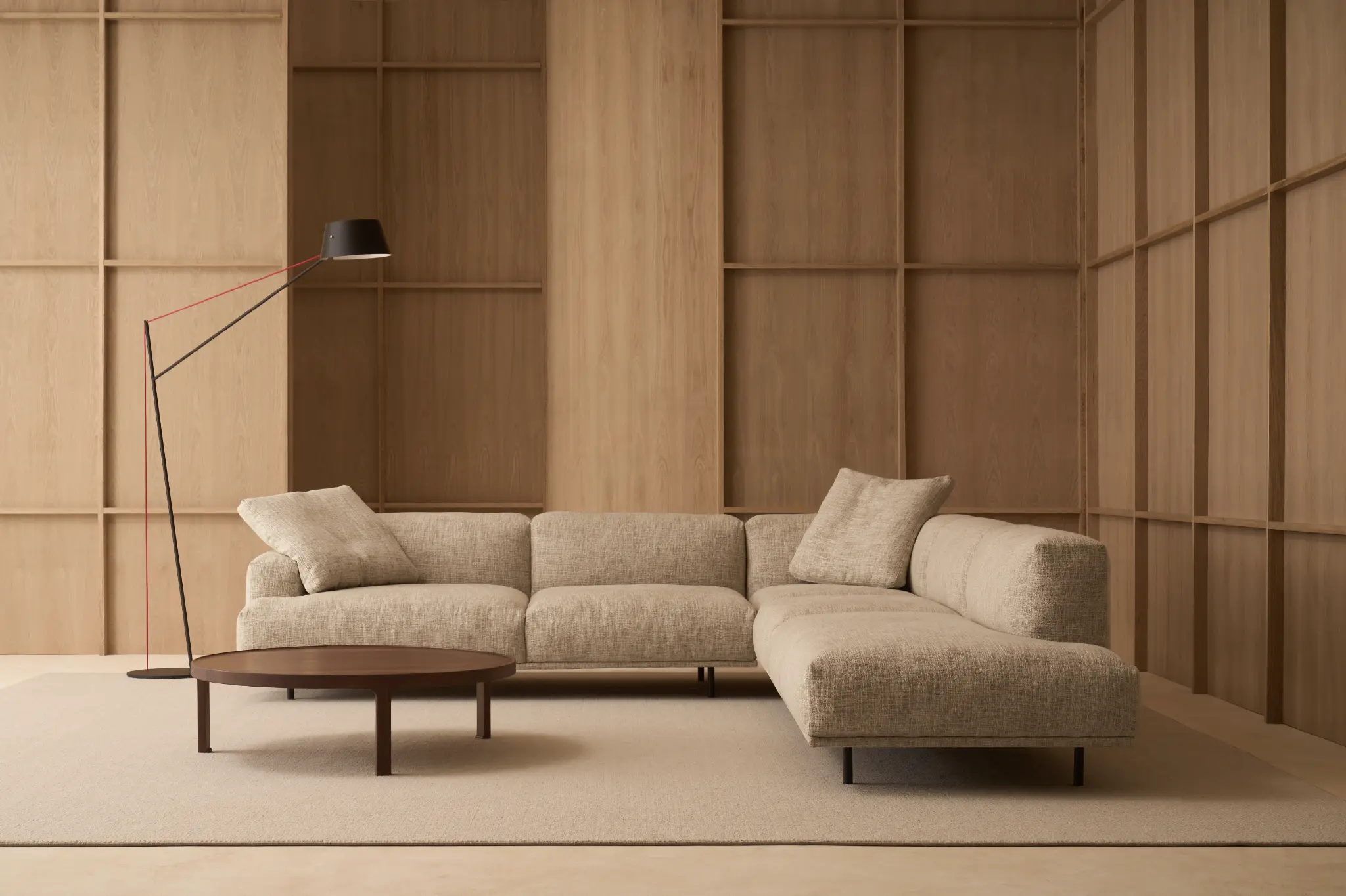Portfolio photograph: Collective modular sofa and Wooden Journal table for NoNN.co